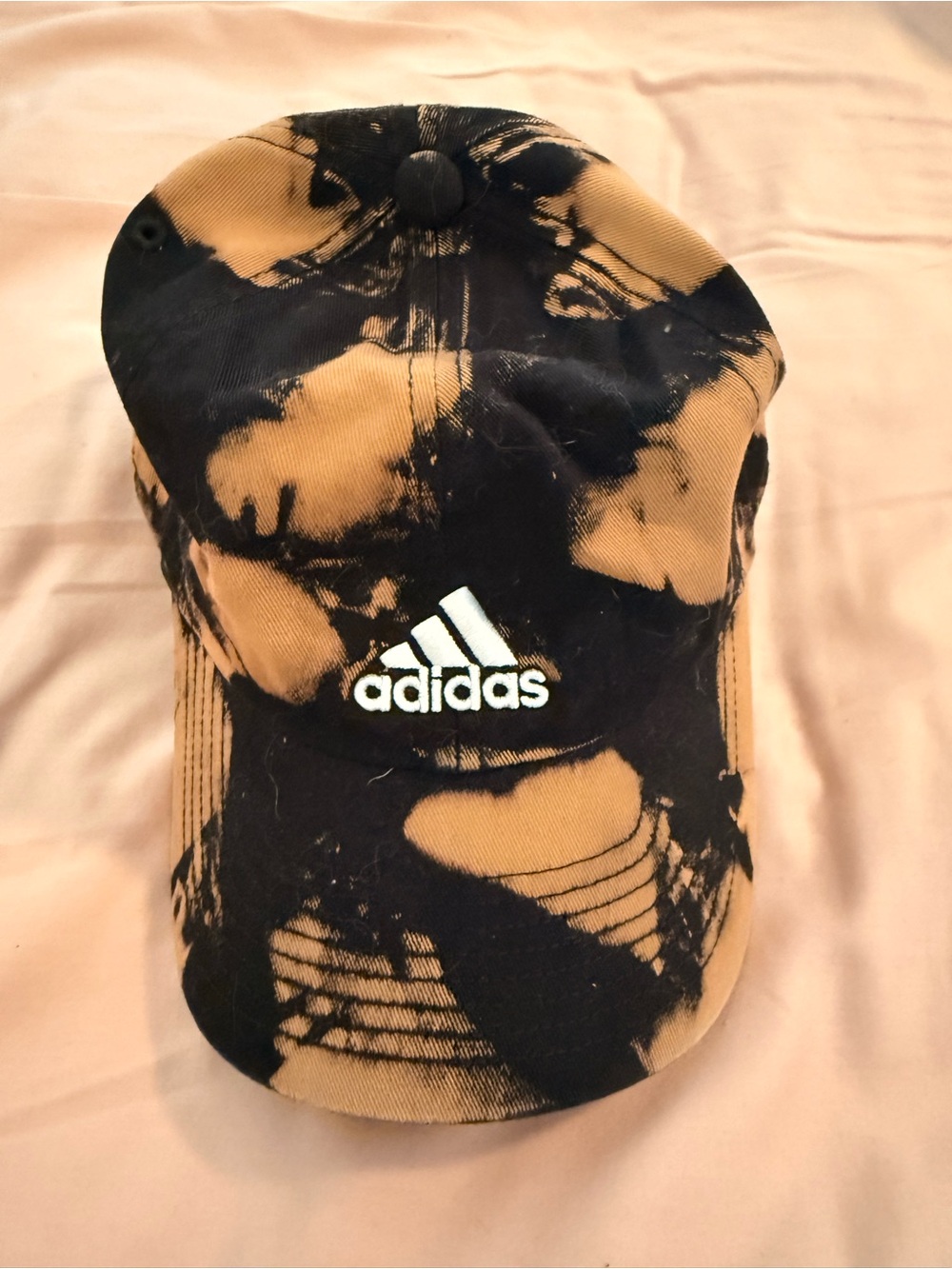 adidas Black & Tan Bleach-Effect Baseball Cap